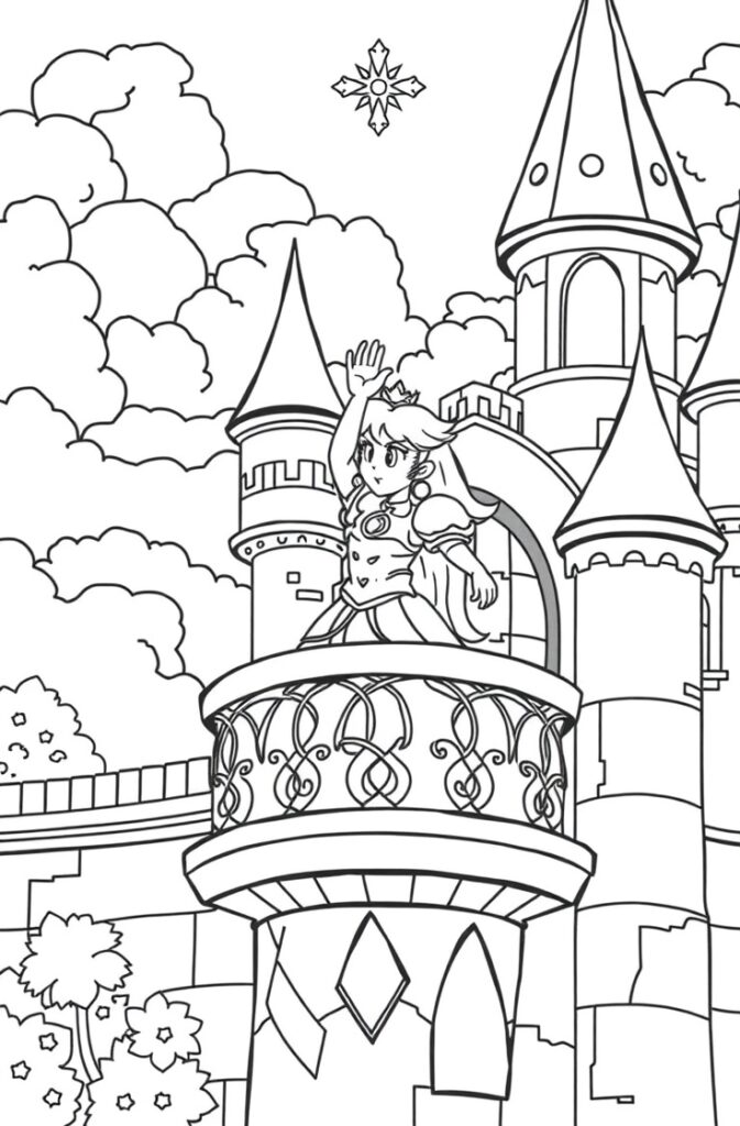 20 princess peach coloring pages​