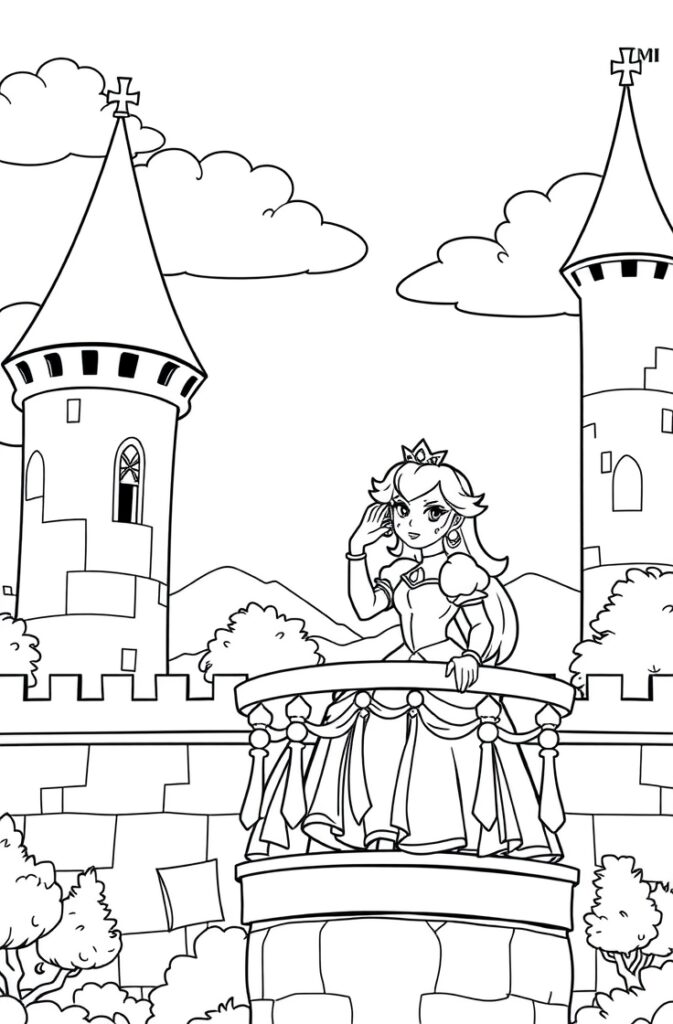 20 princess peach coloring pages​