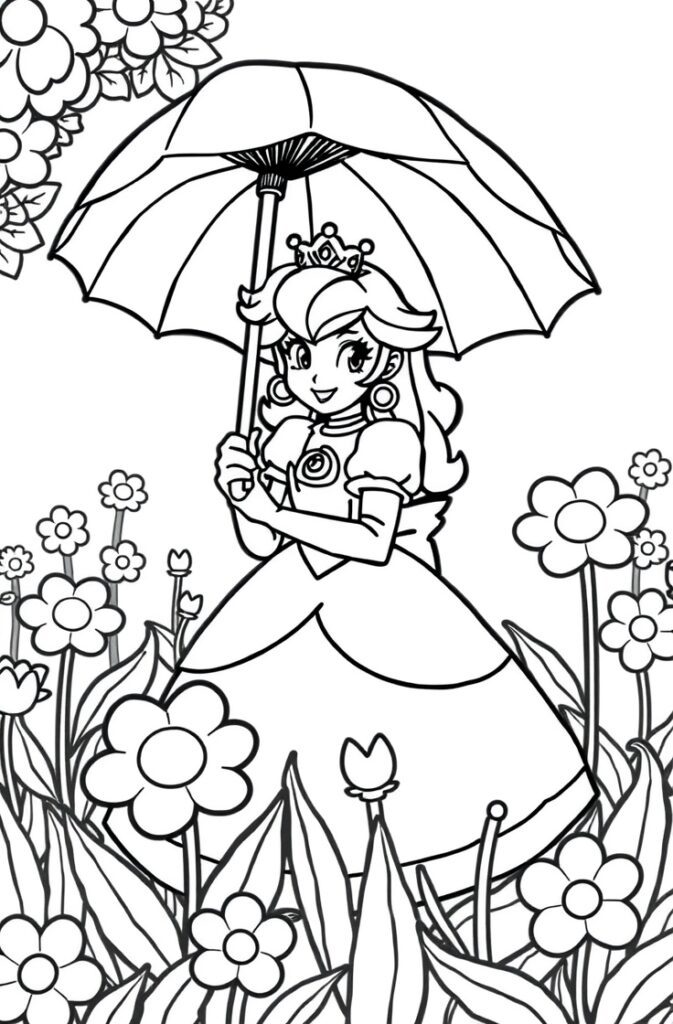 20 princess peach coloring pages​