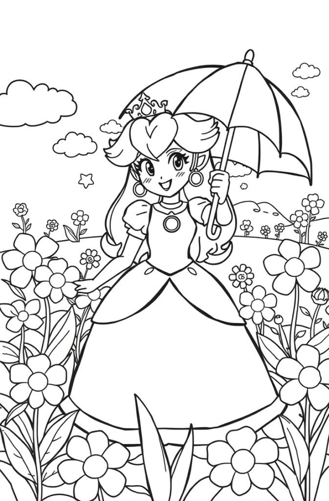 20 princess peach coloring pages​