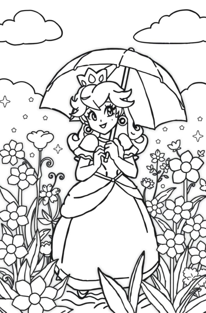 20 princess peach coloring pages​