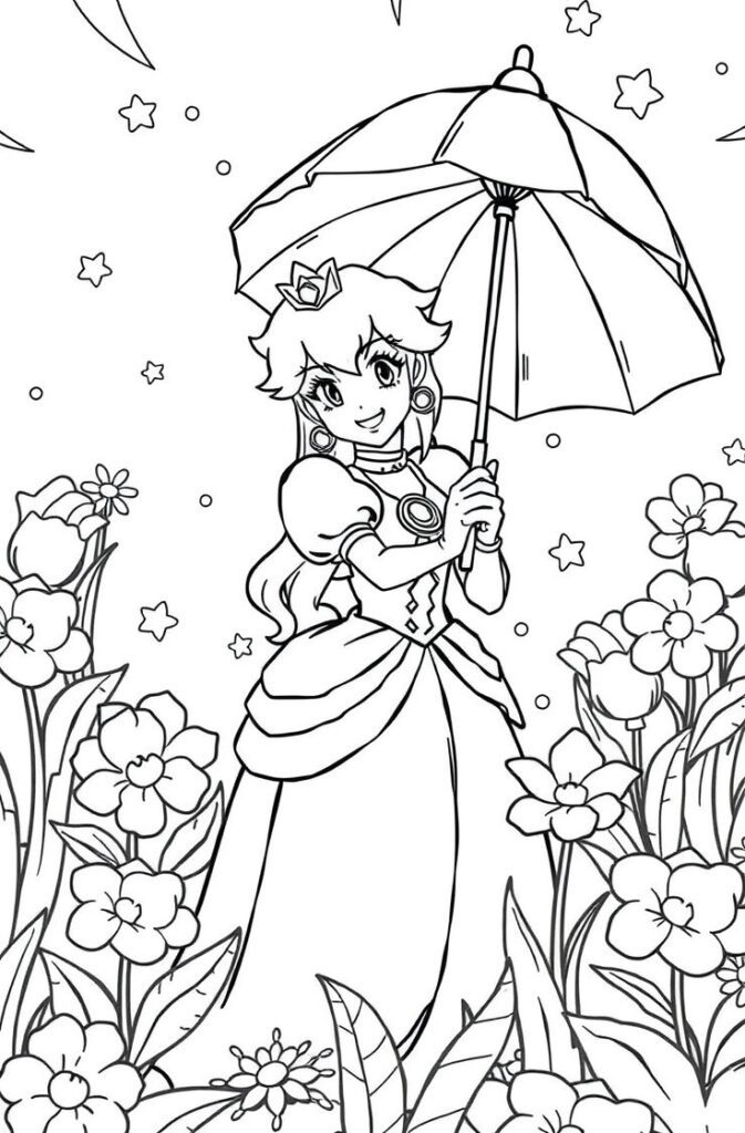 20 princess peach coloring pages​