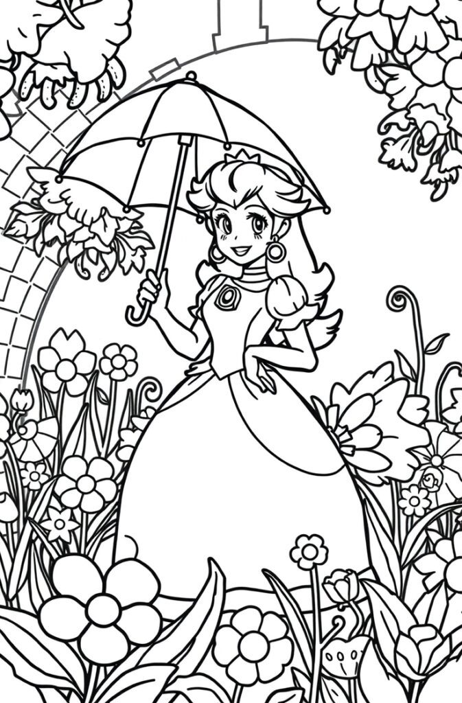 20 princess peach coloring pages​