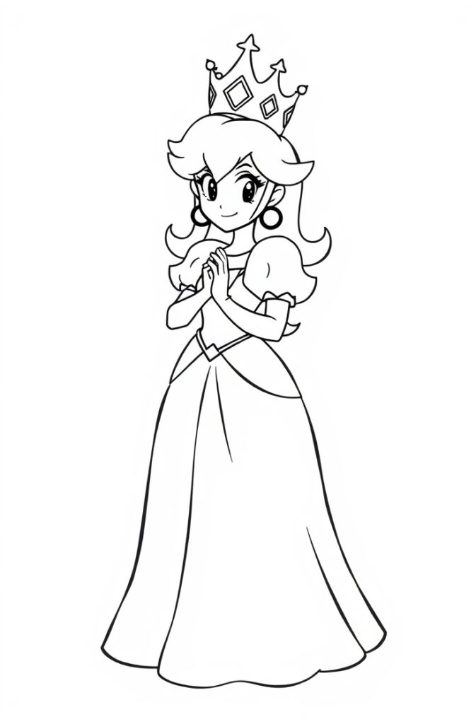 20 princess peach coloring pages​