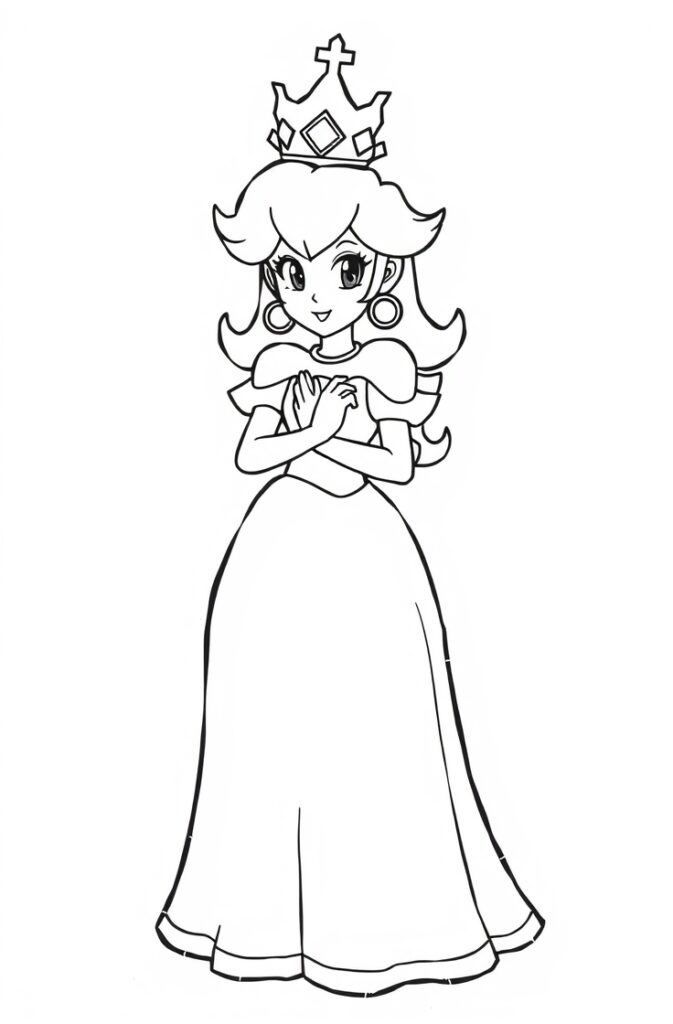 20 princess peach coloring pages​