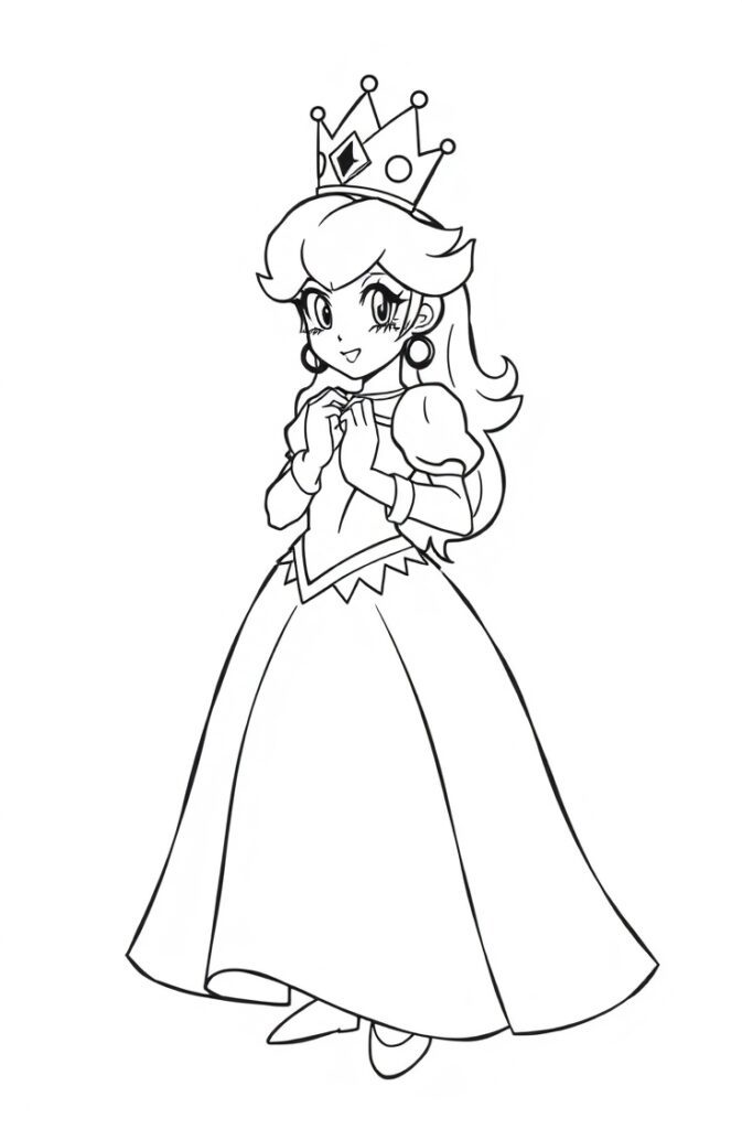 20 princess peach coloring pages​