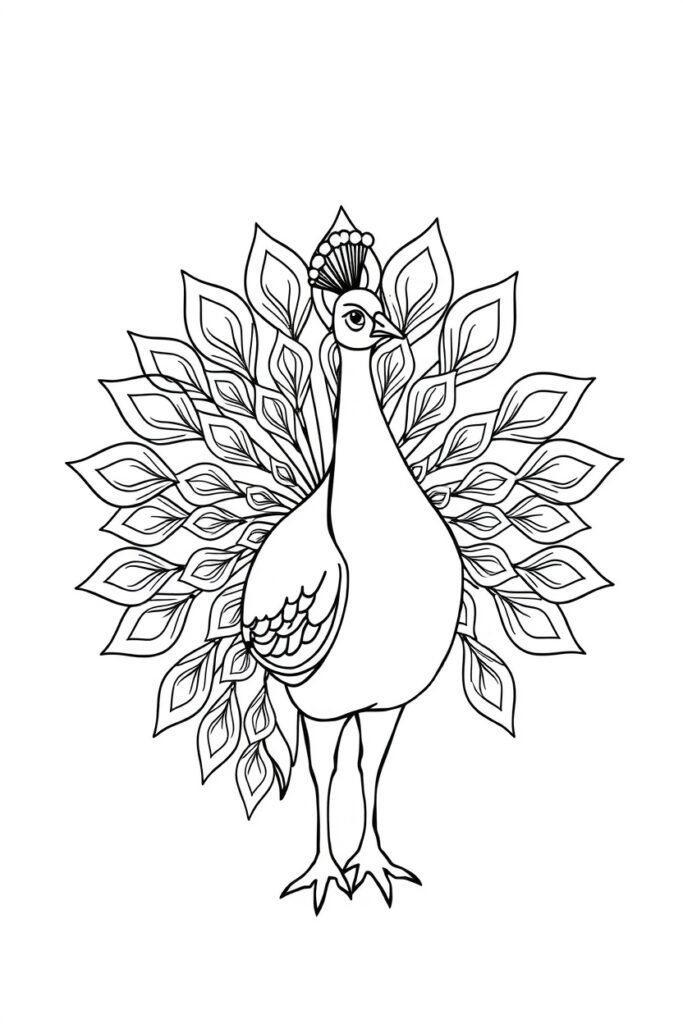 20 peacock coloring pages