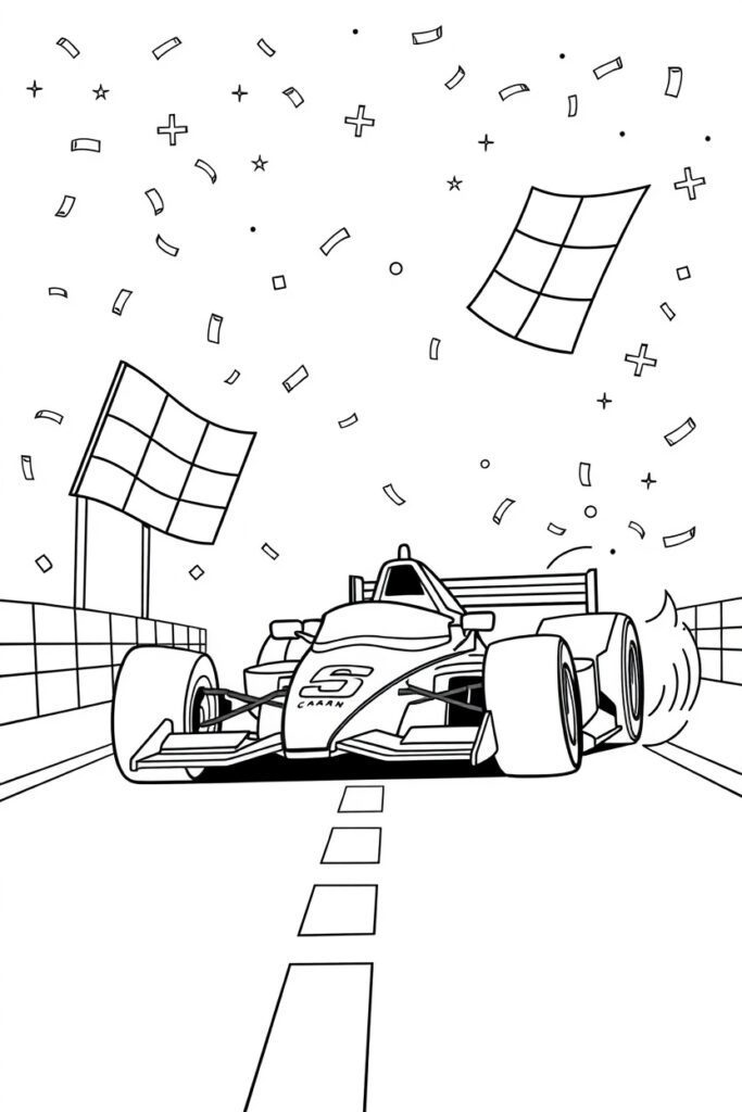 20 race car coloring pages