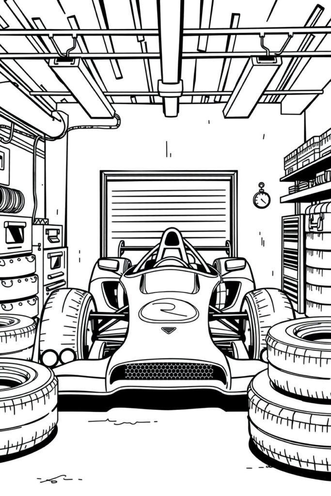 20 race car coloring pages