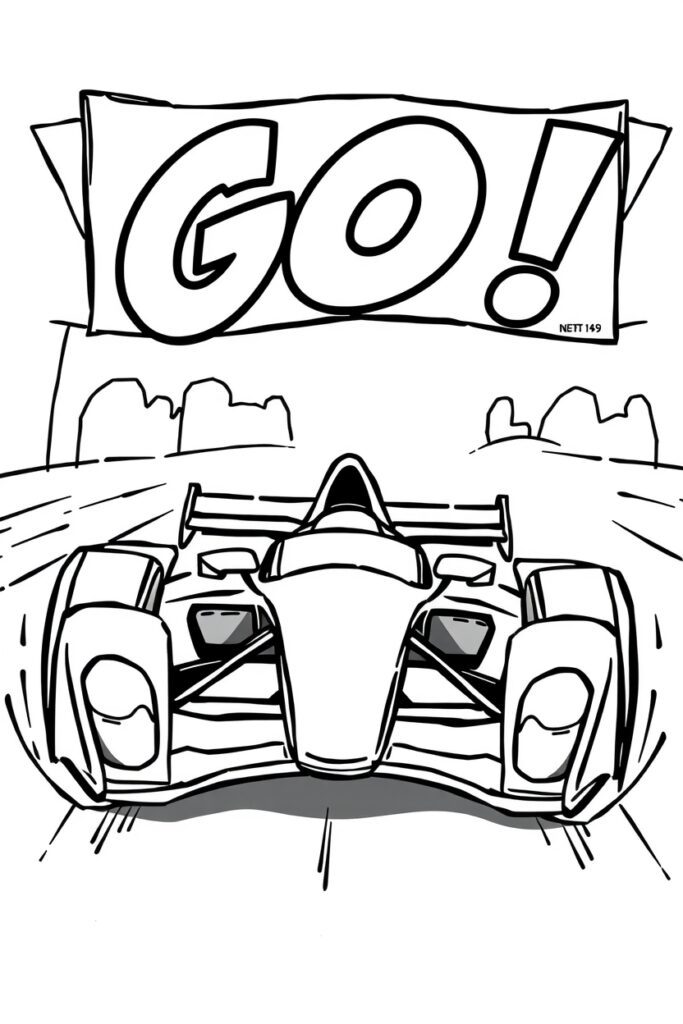20 race car coloring pages