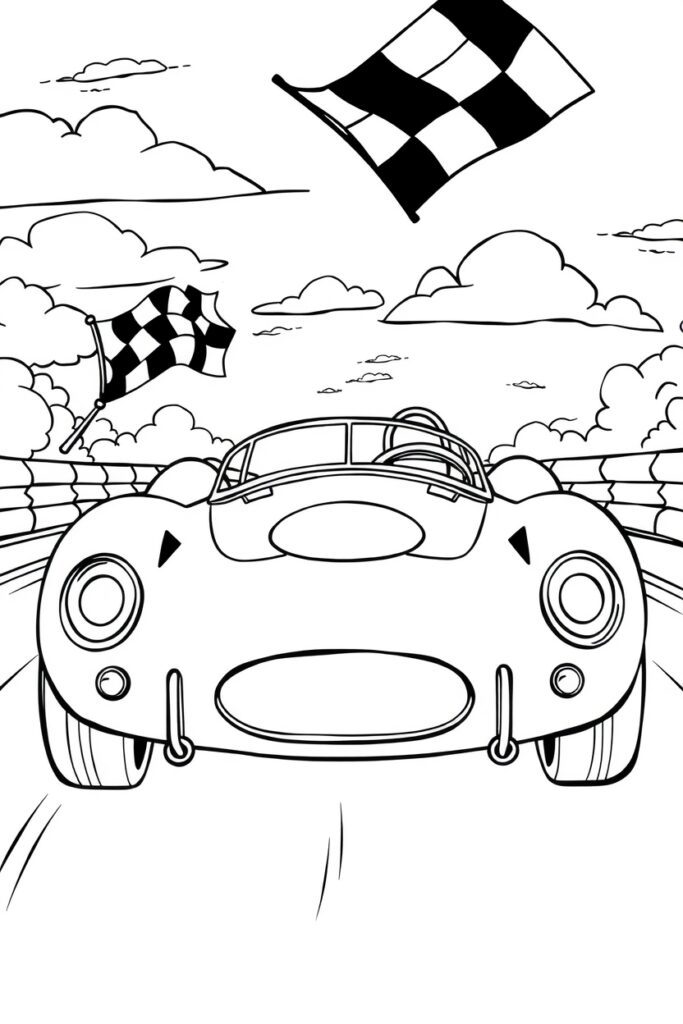 20 race car coloring pages