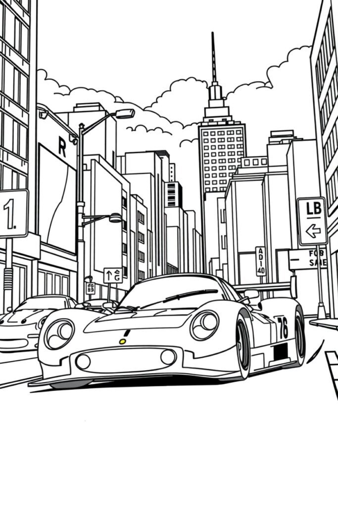 20 race car coloring pages