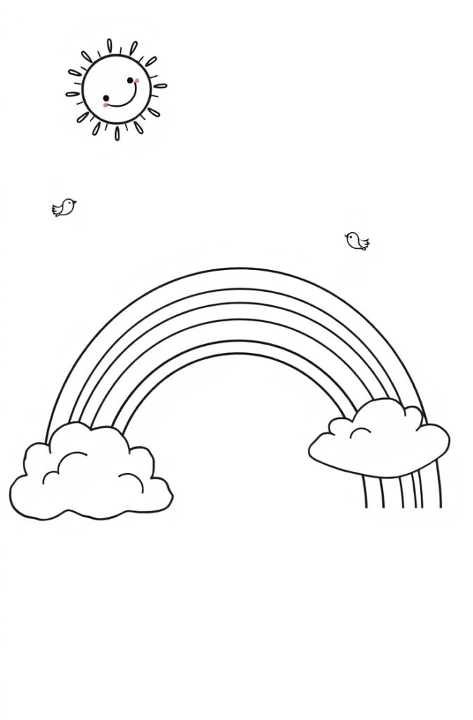 20 rainbow coloring page
