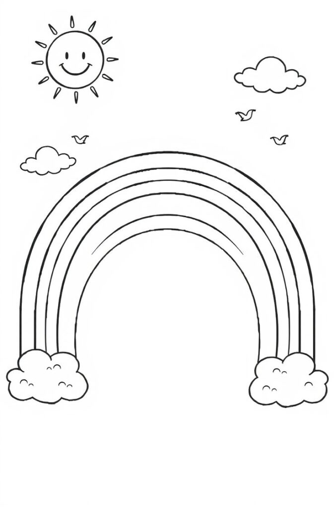 20 rainbow coloring page