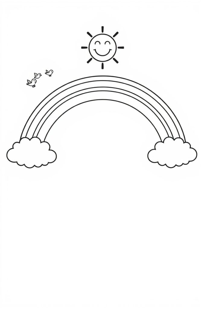 20 rainbow coloring page