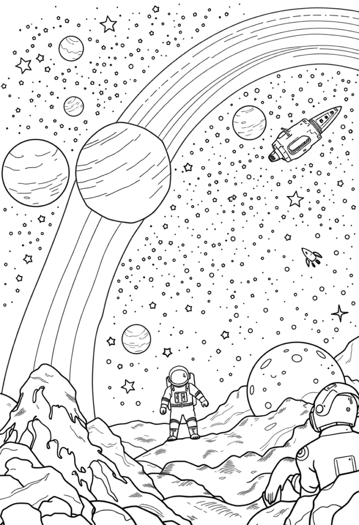 20 rainbow coloring page