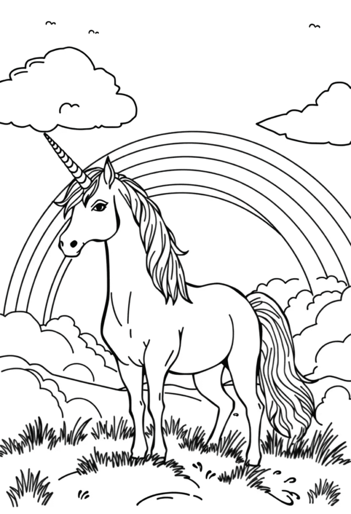 20 rainbow coloring page