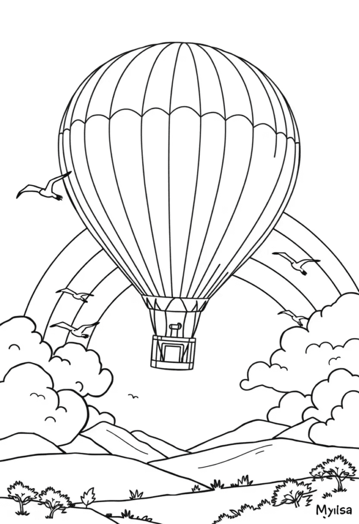 20 rainbow coloring page