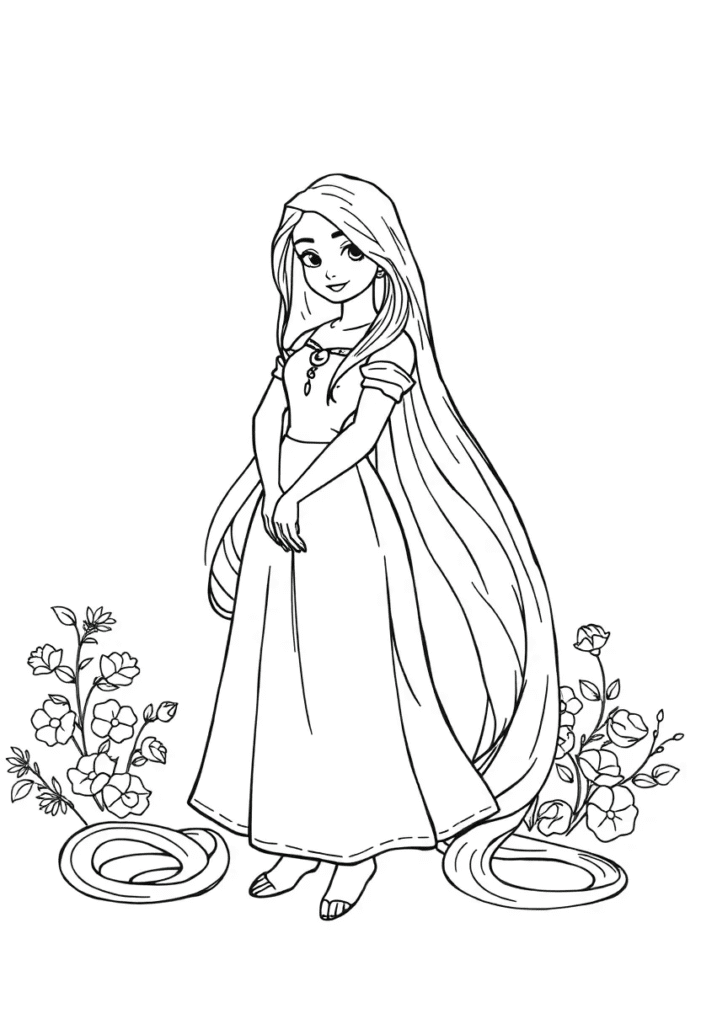 20 rapunzel coloring pages​