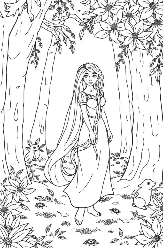20 rapunzel coloring pages​