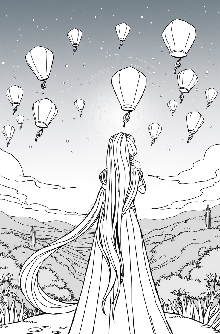 20 rapunzel coloring pages​