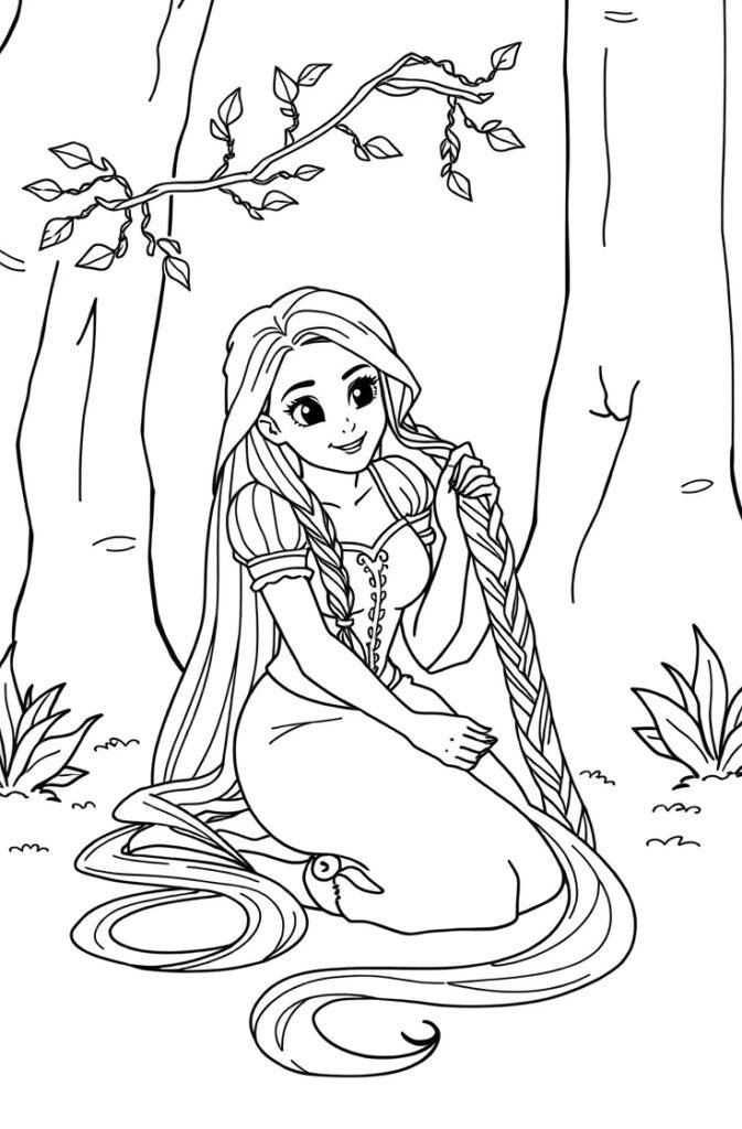 20 rapunzel coloring pages​