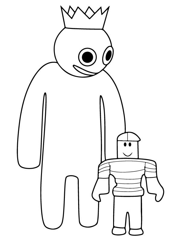 20 rainbow friends coloring pages