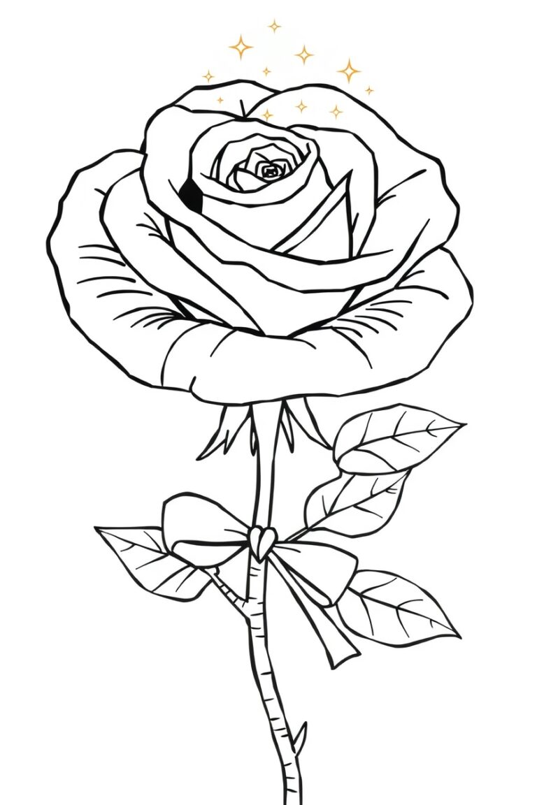 20 rose coloring pages