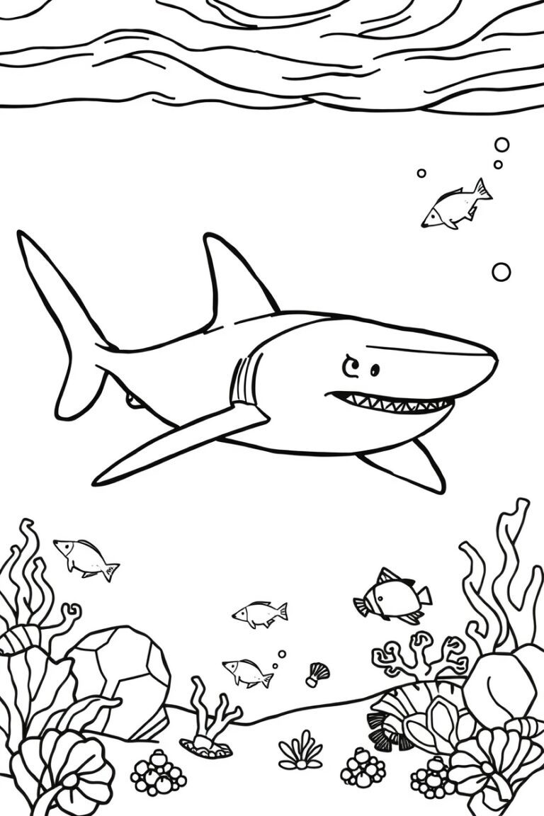 20 shark coloring sheets