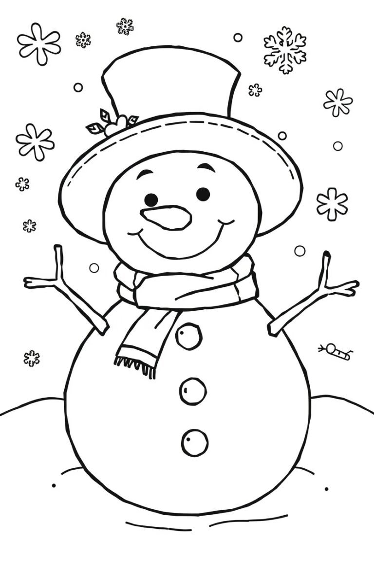 20 snowman coloring pages