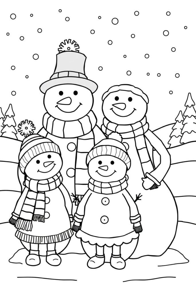 20 snowman coloring pages