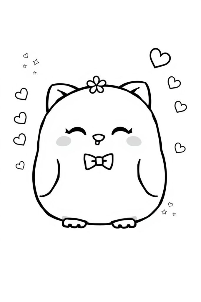 20 squishmallow style coloring pages​