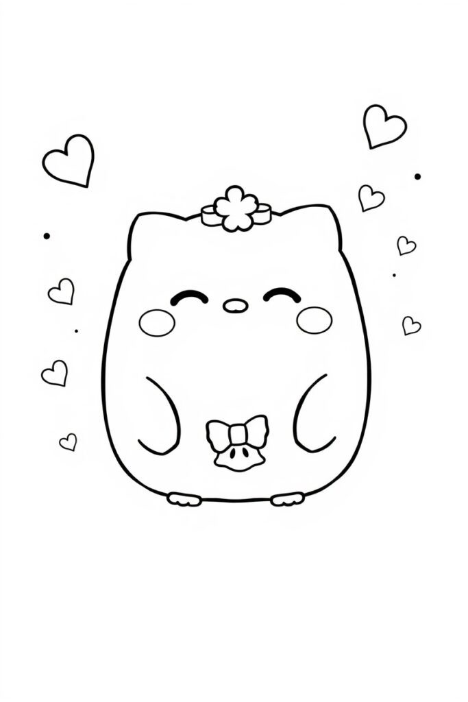 20 squishmallow style coloring pages​