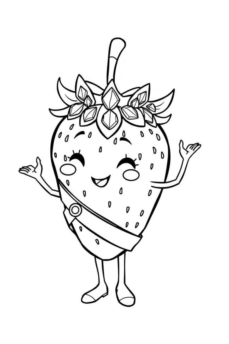 20 strawberry coloring page