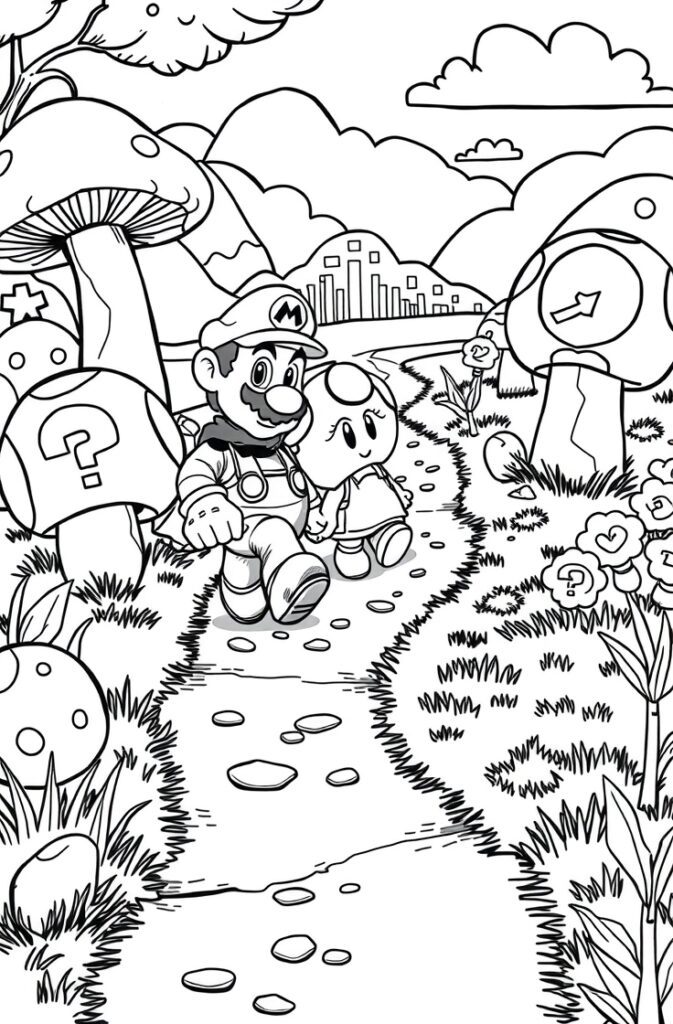 20 super mario coloring pages