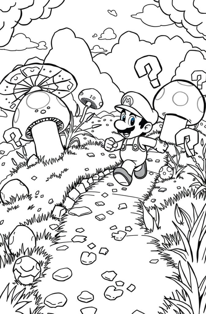 20 super mario coloring pages