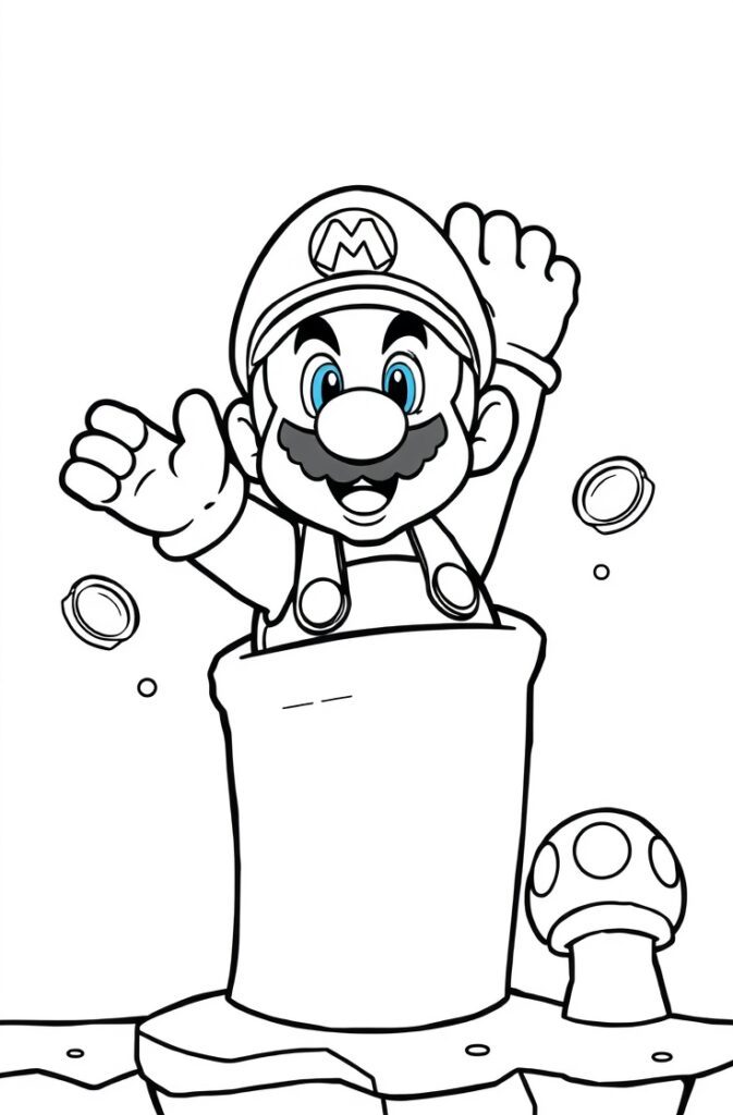 20 super mario coloring pages