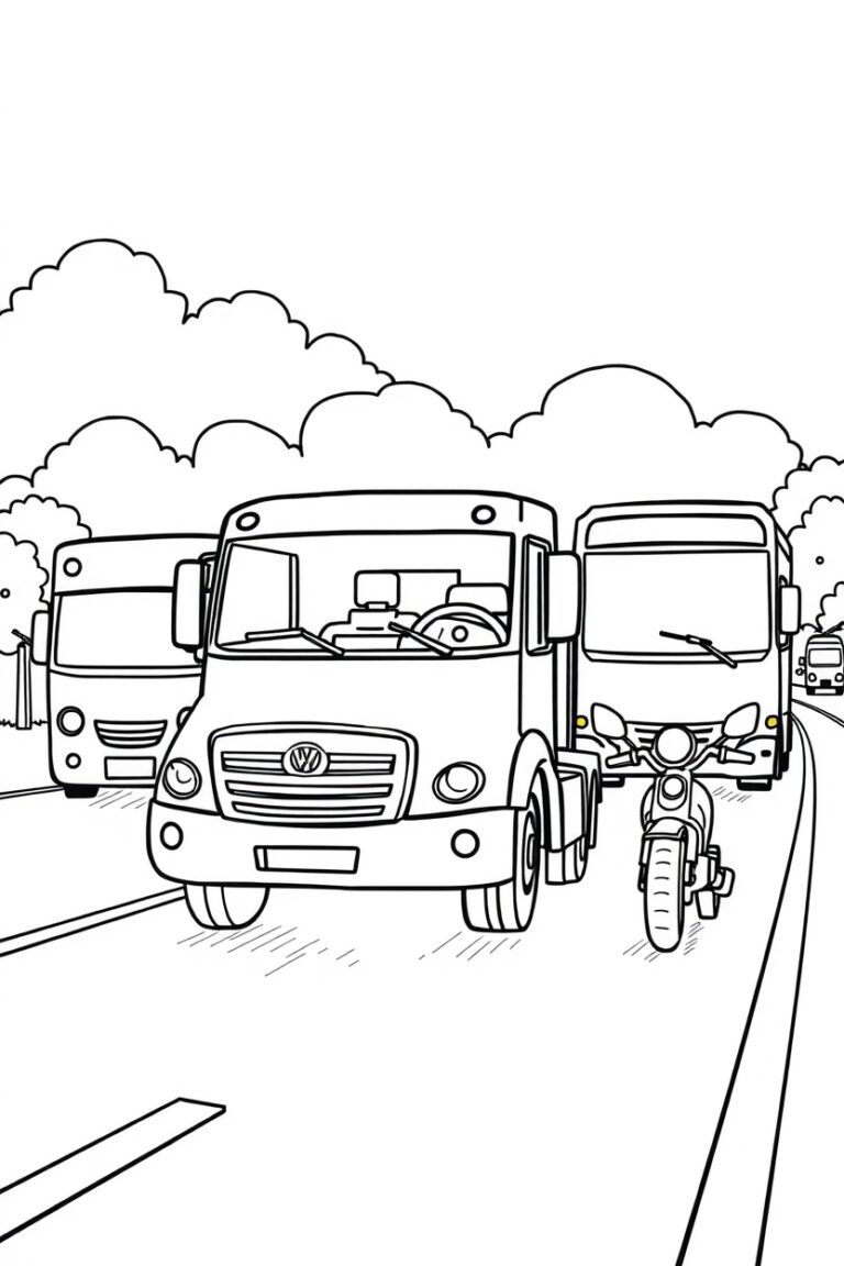 20 transportation coloring pages