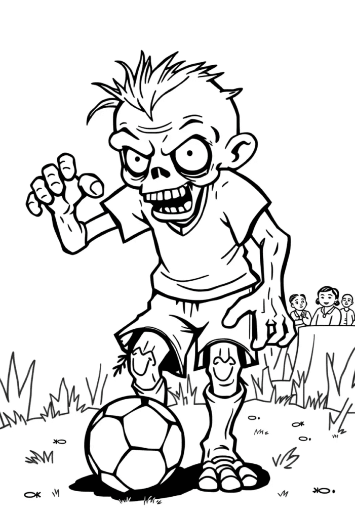 20 zombie coloring pages