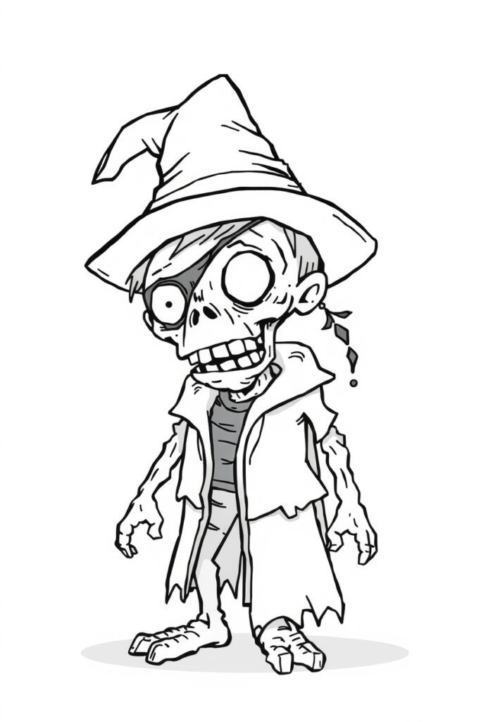 20 zombie coloring pages