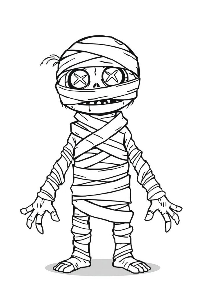 20 zombie coloring pages