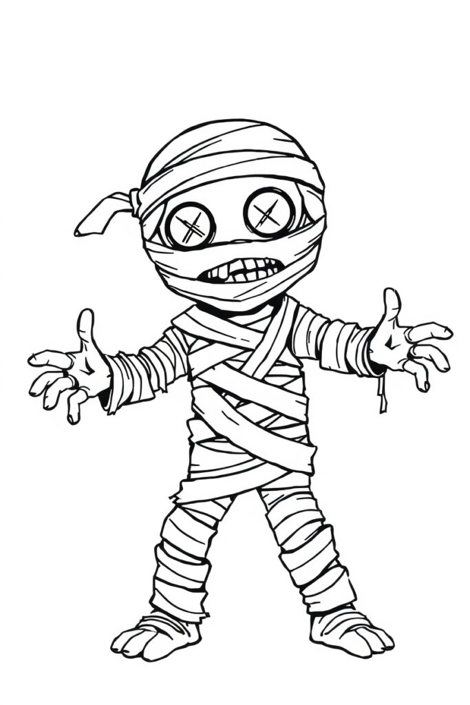 20 zombie coloring pages