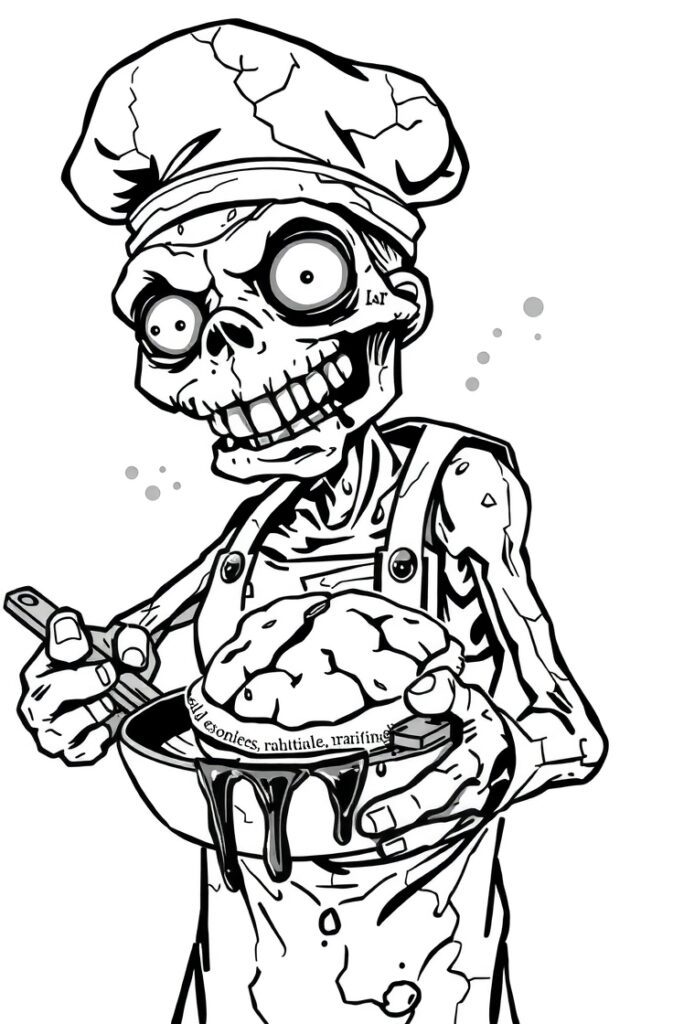 20 zombie coloring pages