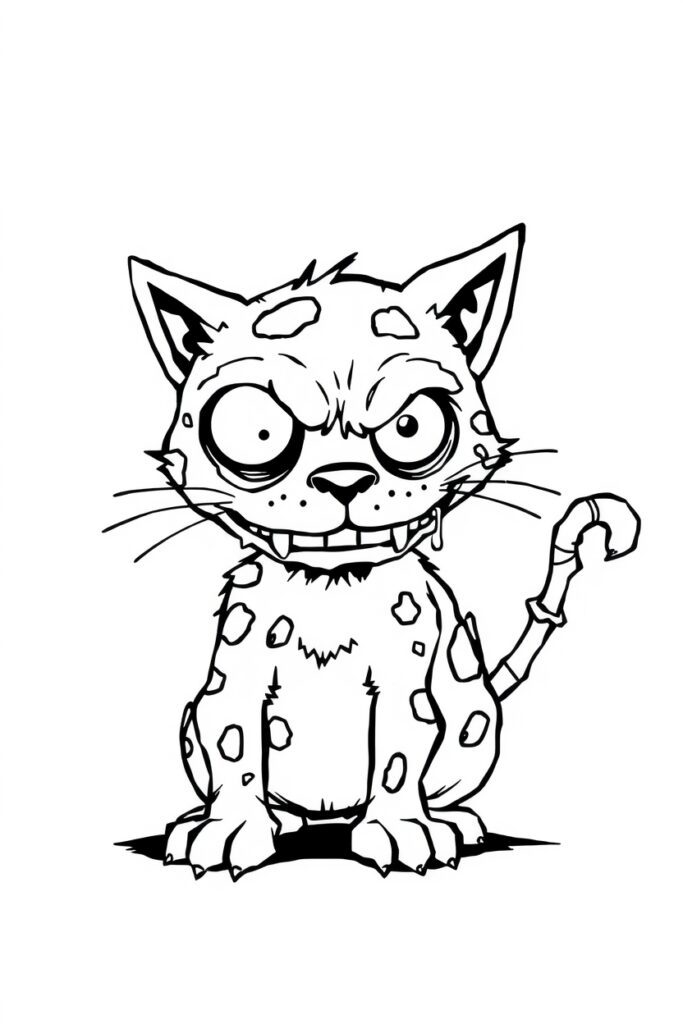 20 zombie coloring pages