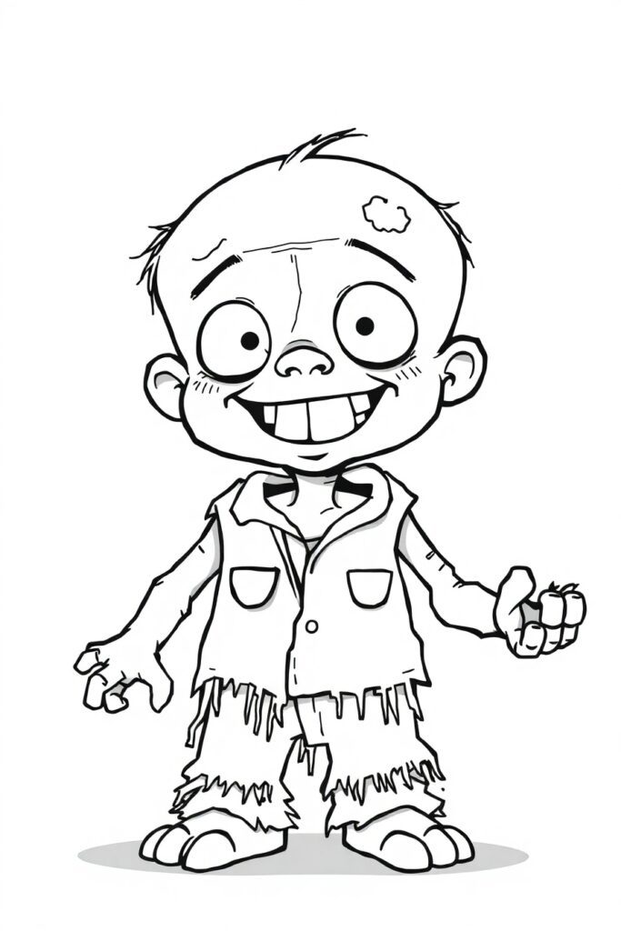 20 zombie coloring pages
