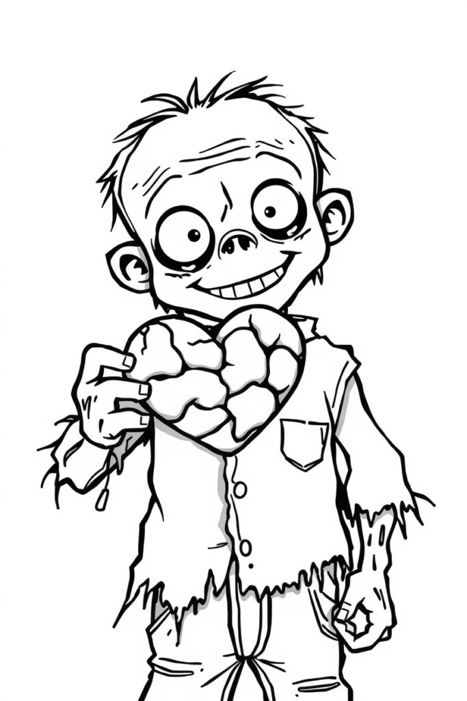 20 zombie coloring pages