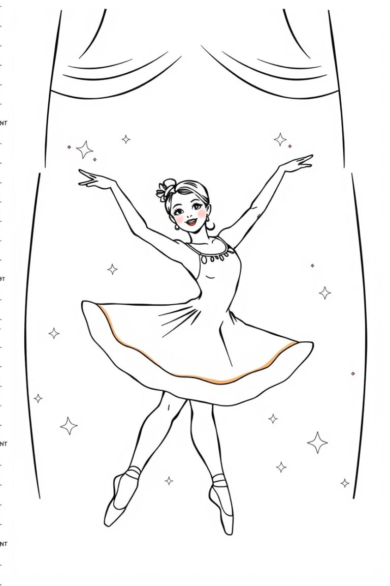 20 ballerina coloring pages
