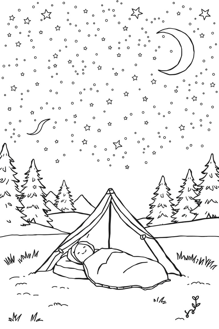 20 camping coloring pages
