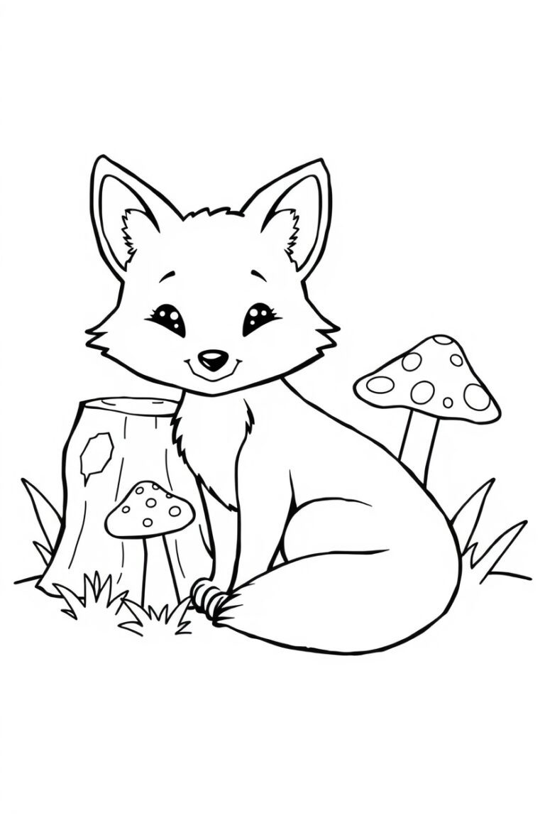 20 cute fox coloring pages