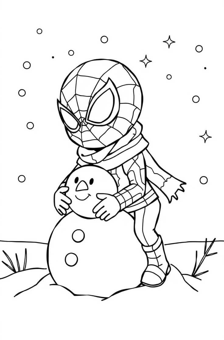 21 cute spiderman coloring pages